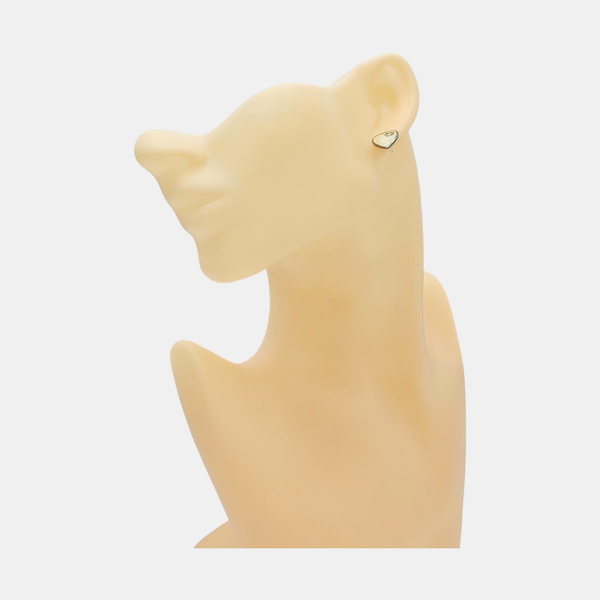 Metal Beige Stud Earrings