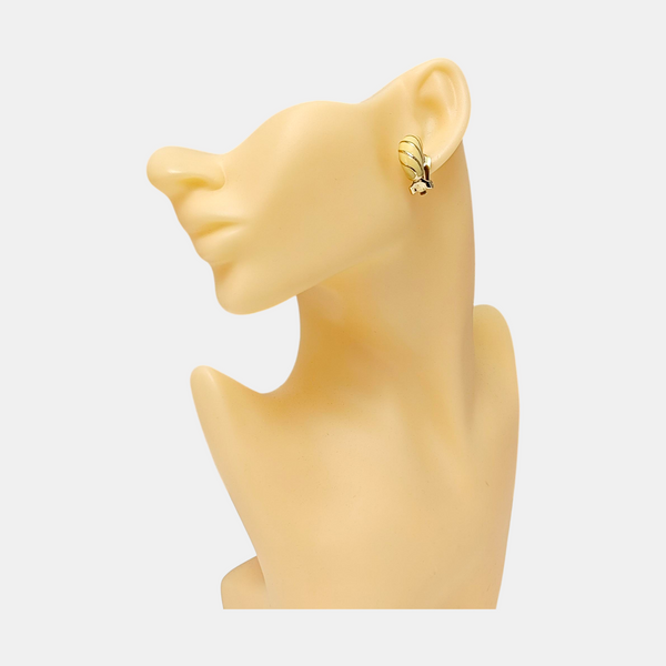 Metal Gold Clip On Earrings