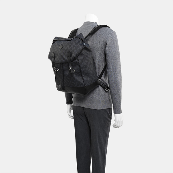 Retro Medium Monogram Coated Canvas Black