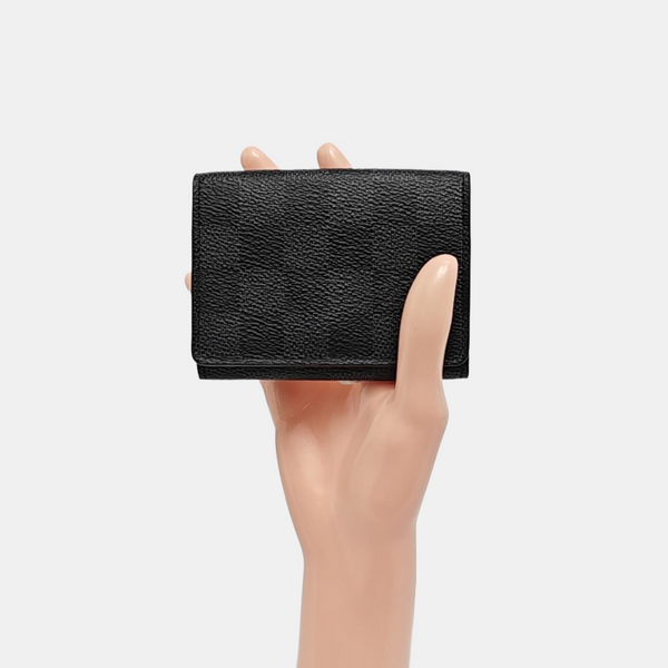 ENVELOPPE Damier Graphite Coated Canvas Gray Card Holder