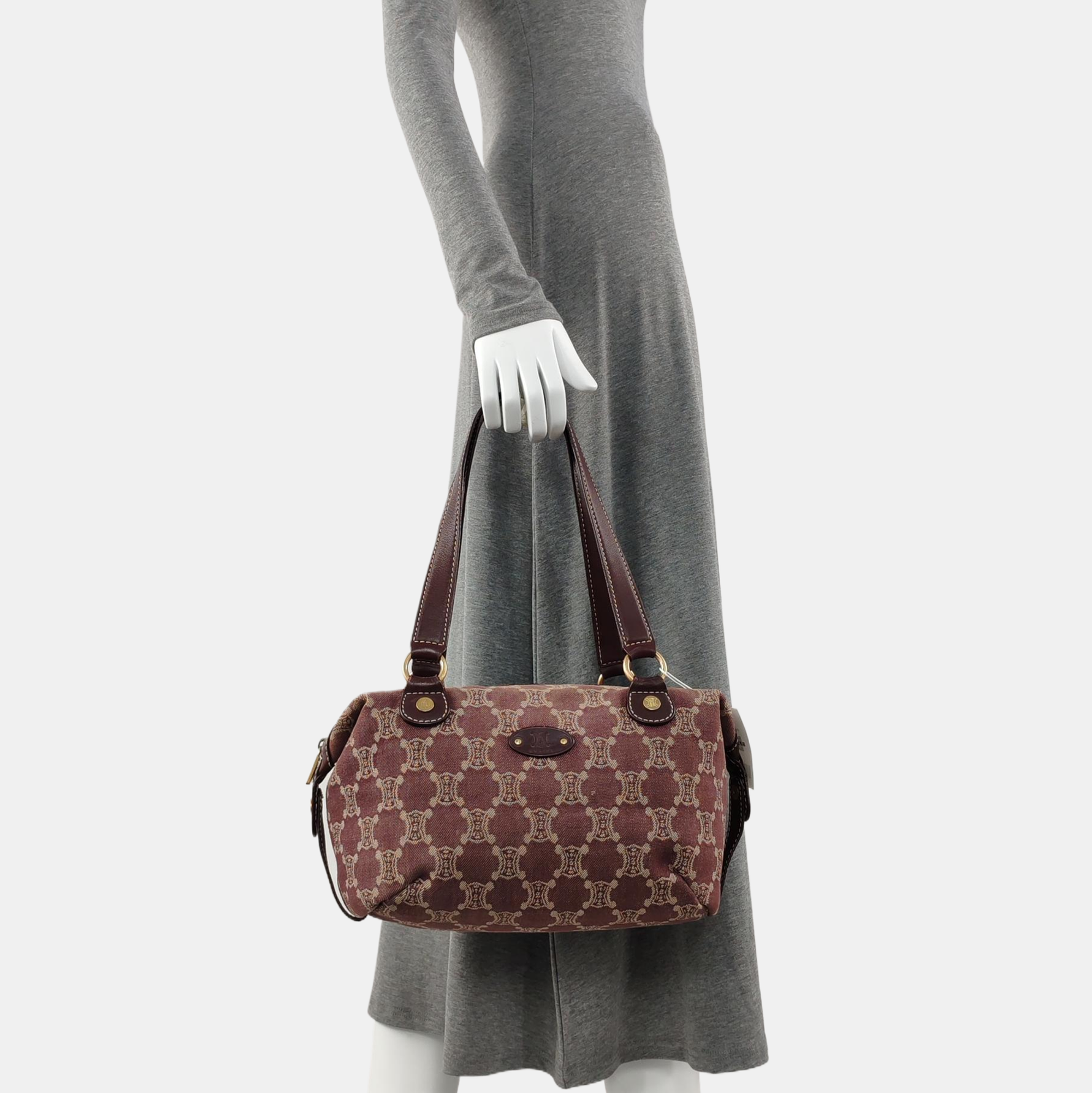 Canvas Top Handle Bag Purple