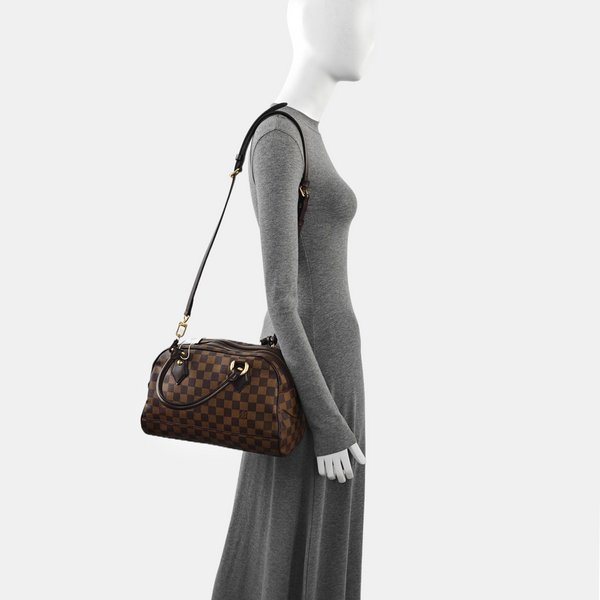 DUOMO Damier Ebene Coated Canvas Brown