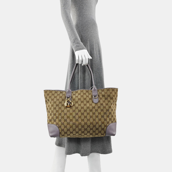 Monogram Canvas Tote Bag Brown