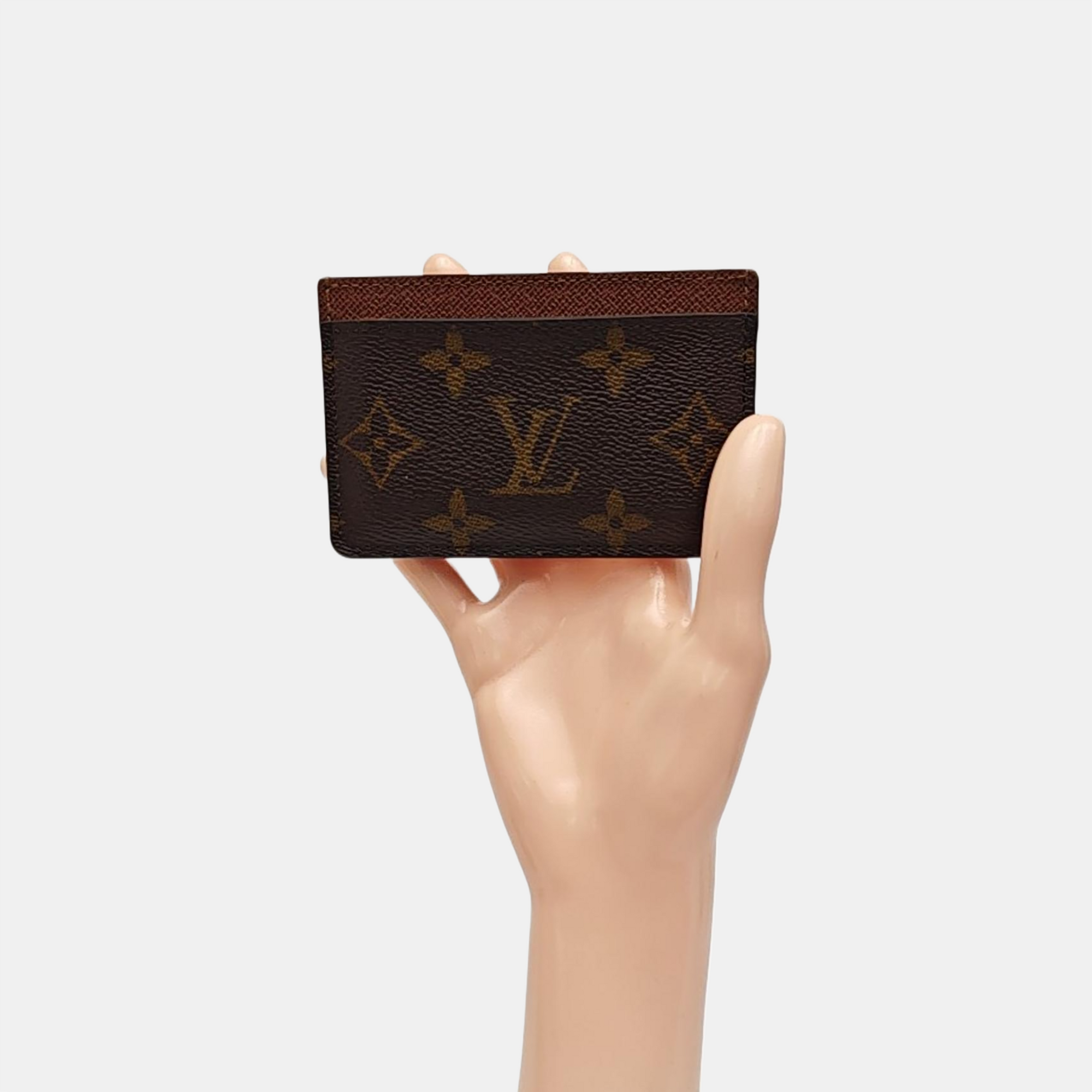 Monogram Coated Canvas Card Holder Brown