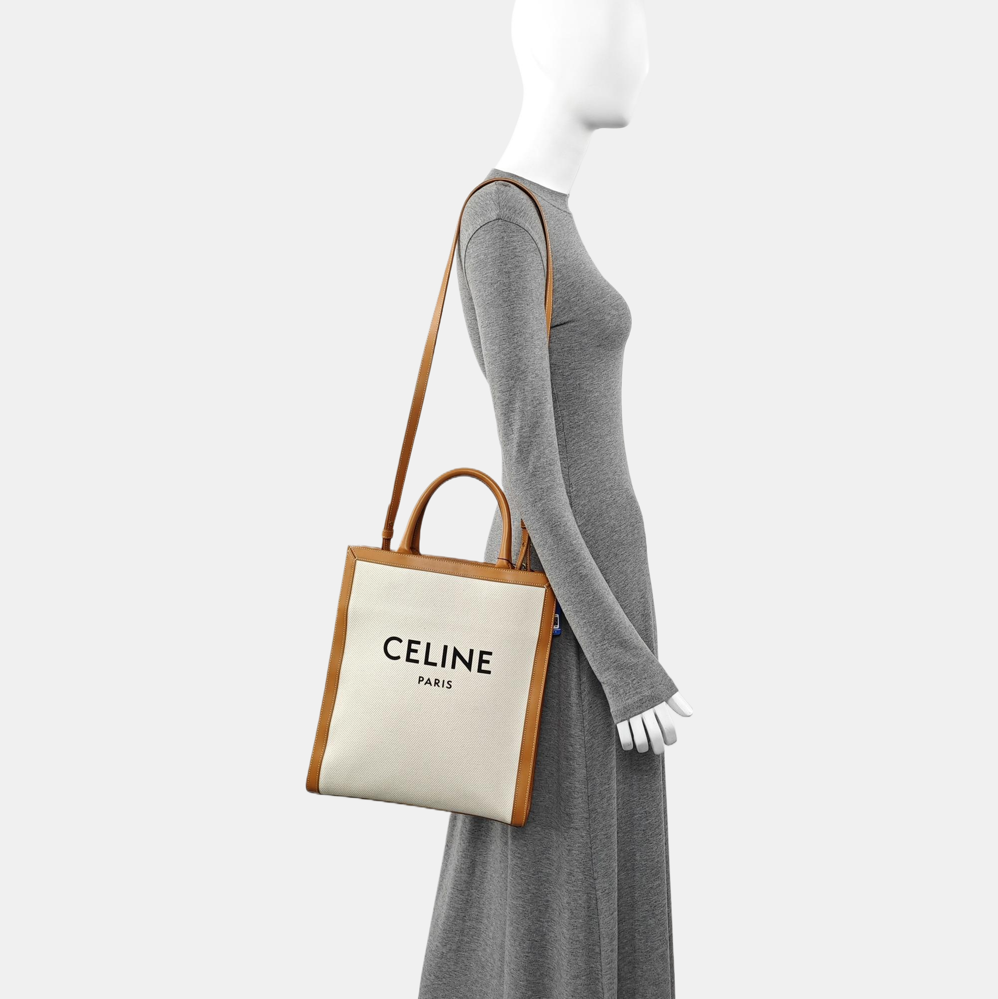 Authenticated pre-owned  CABAS CELINE Small Canvas White - Shoulder Bag at Looply