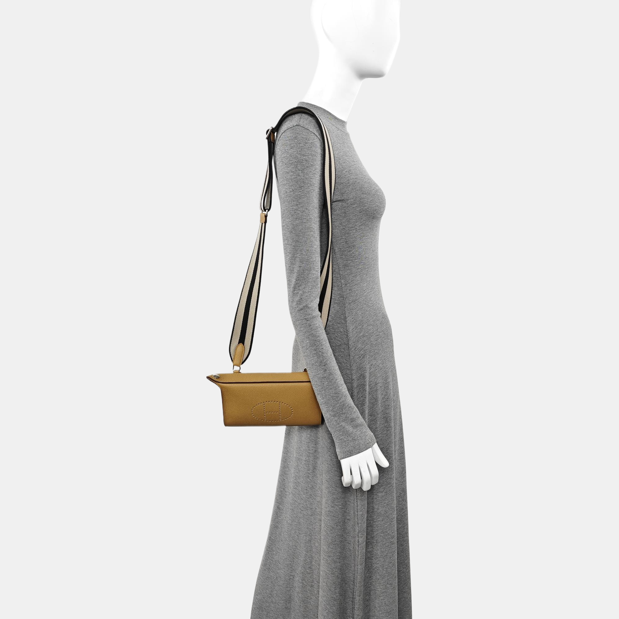 Calfskin Shoulder Bag Brown