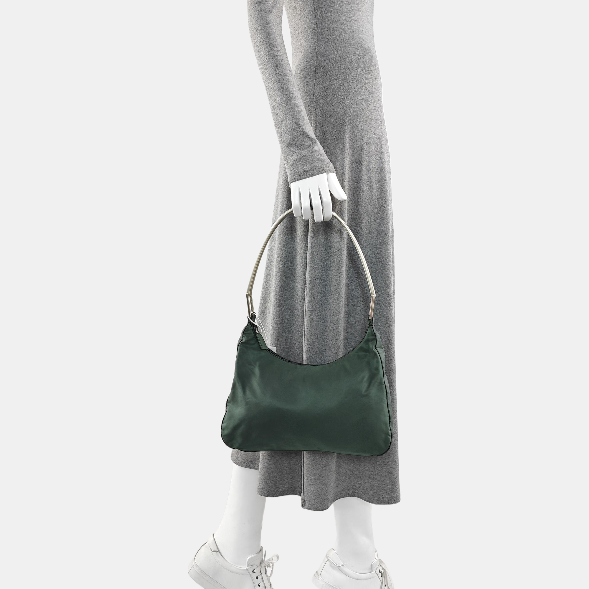 Nylon Shoulder Bag Green