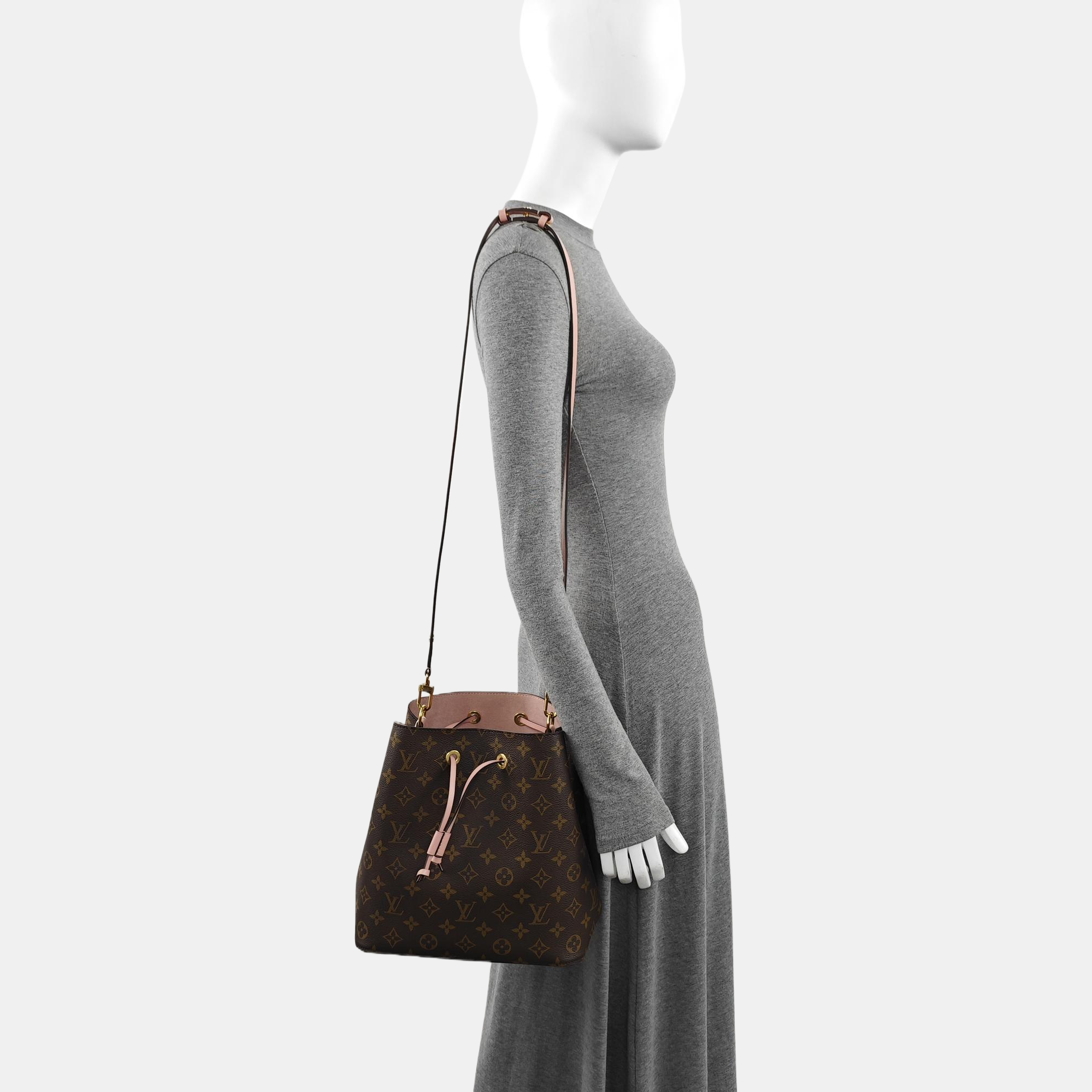 NÉONOÉ MM Monogram Coated Canvas Brown
