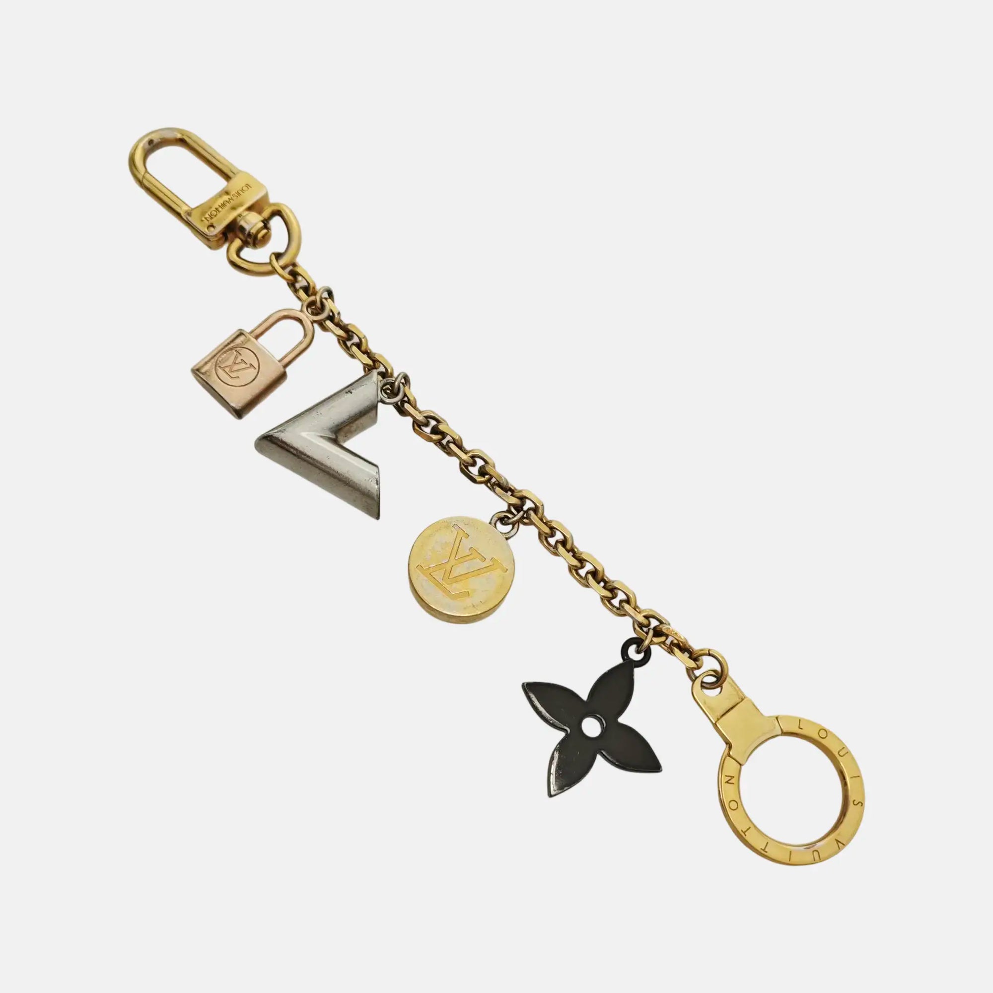 Metal Bag Charm Gold