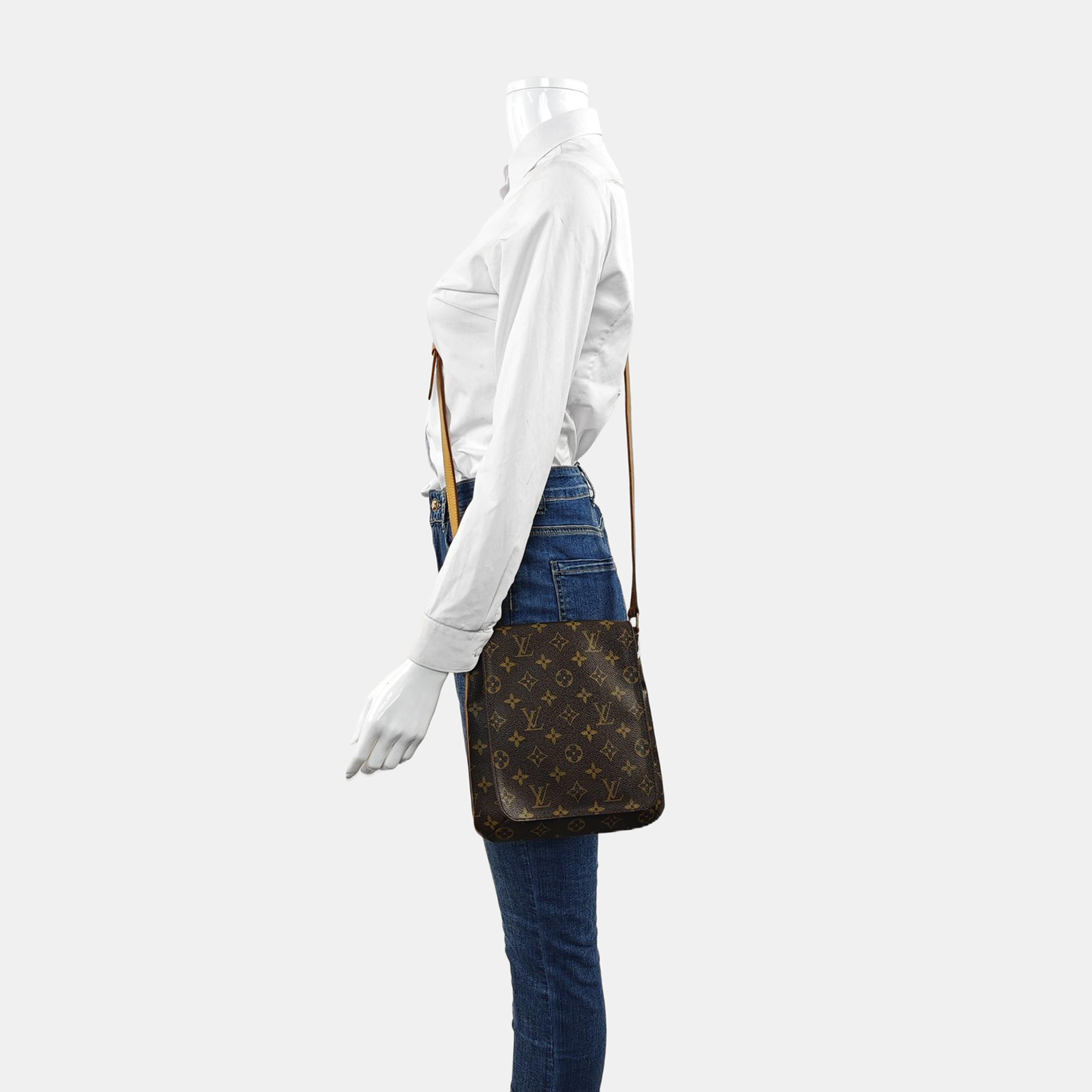 MUSETTE TANGO Monogram Coated Canvas Brown