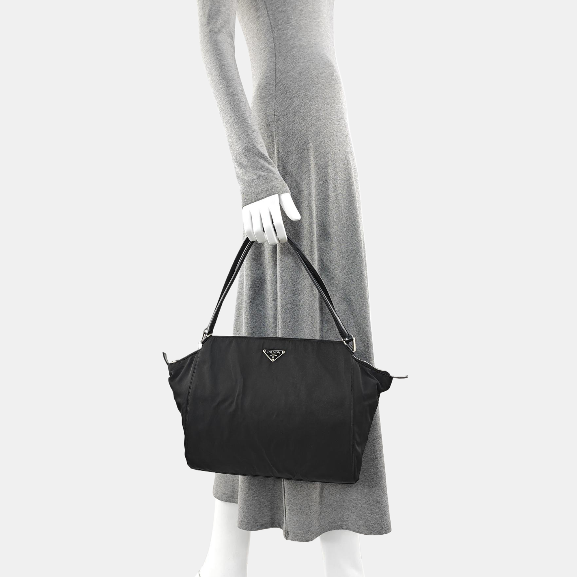 Nylon Tote Bag Black