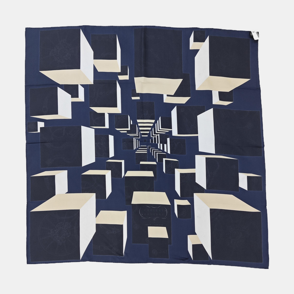Mulberry Silk Silk Scarf Blue