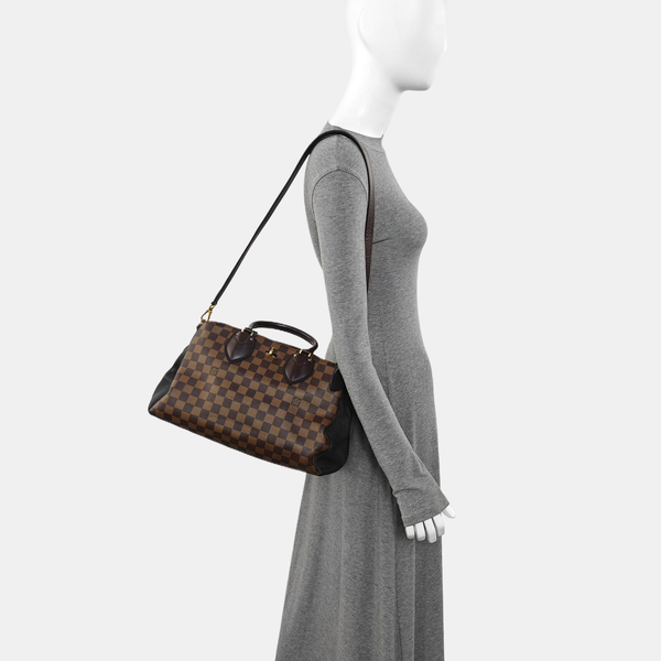 NORMANDY Damier Ebene Coated Canvas Brown