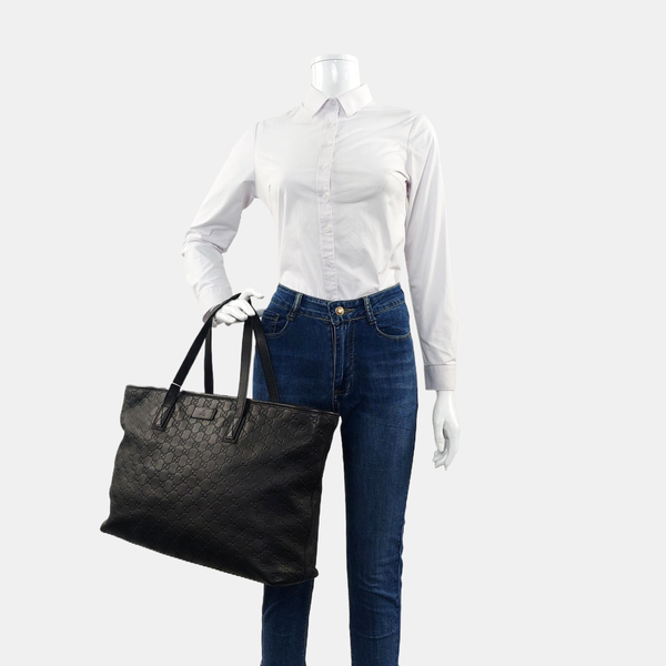 GG Imprime Monogram Calfskin Black