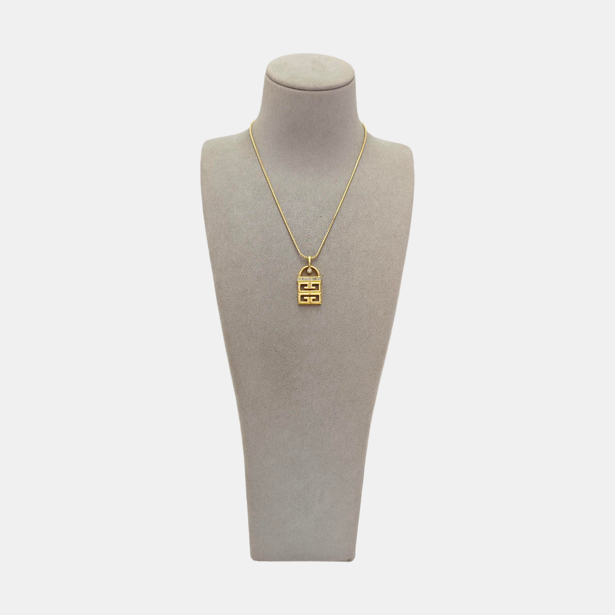 4G Logo Metal Gold Necklace