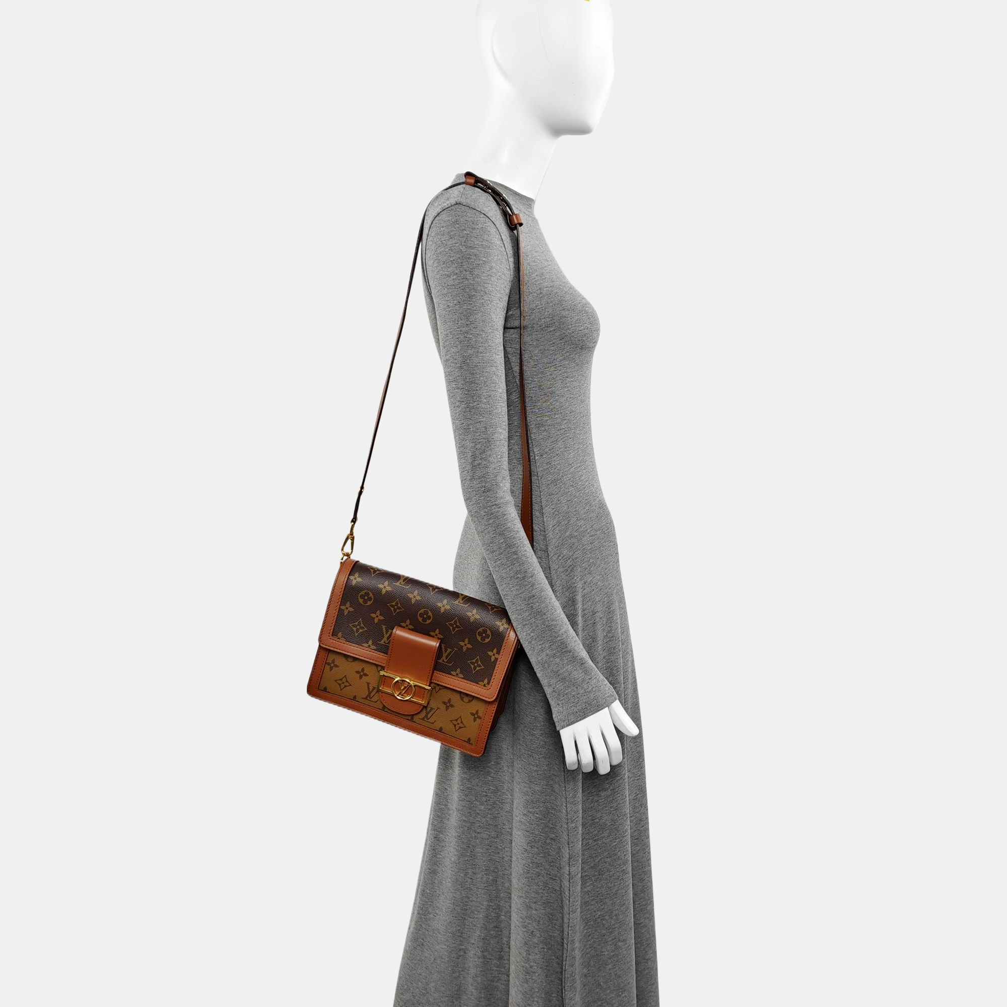 DAUPHINE MM Monogram Coated Canvas Brown