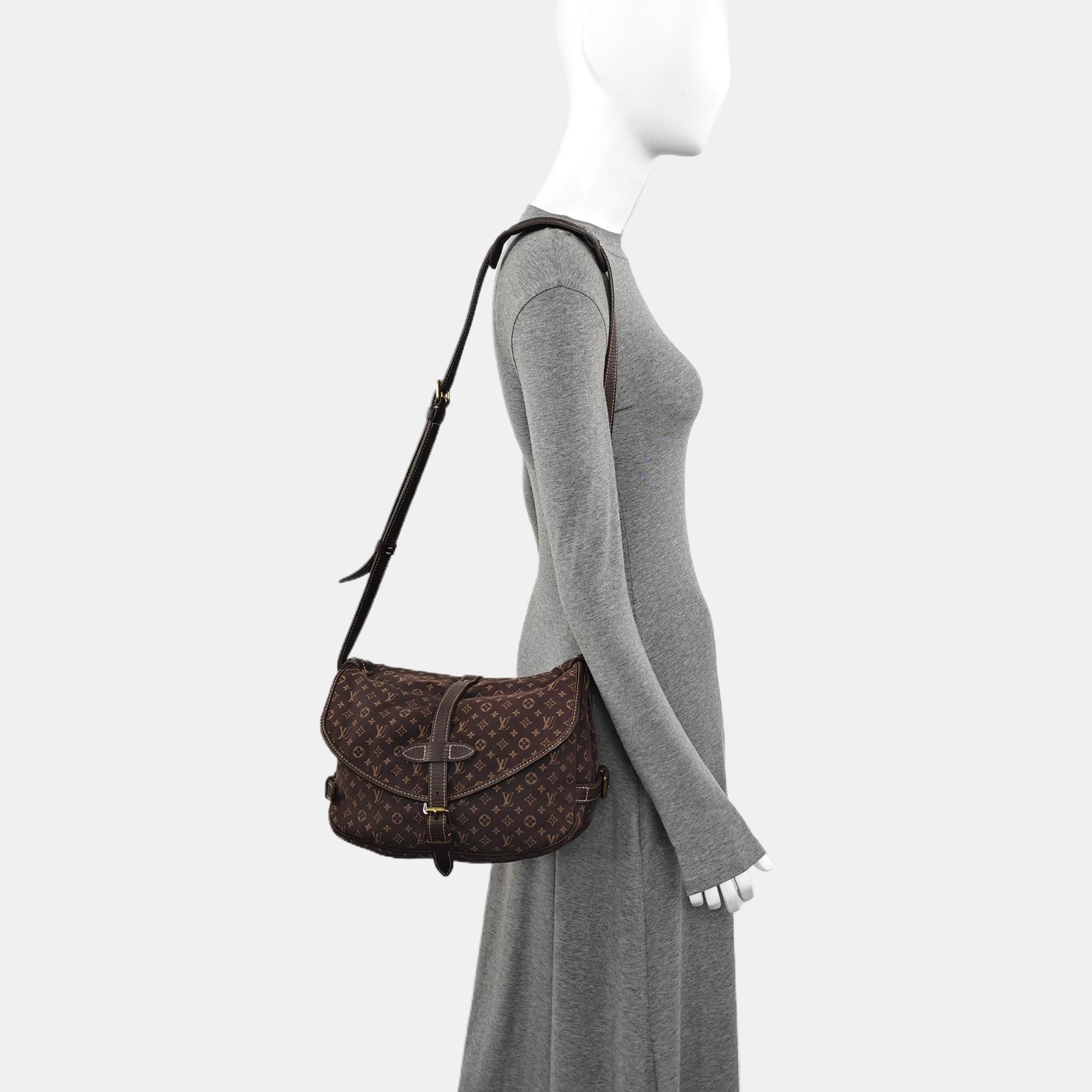 SAUMUR 28 Monogram Canvas Brown