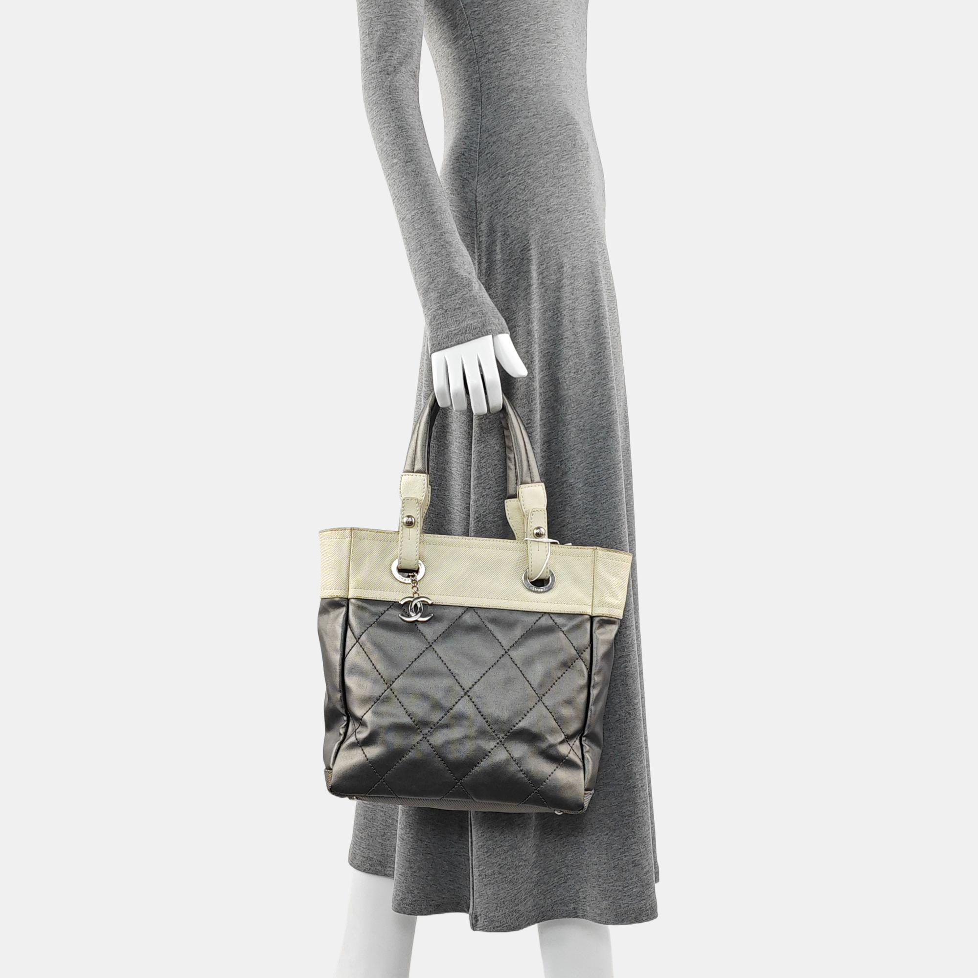PARIS BIARRITZ Quilted Coated Canvas Gray