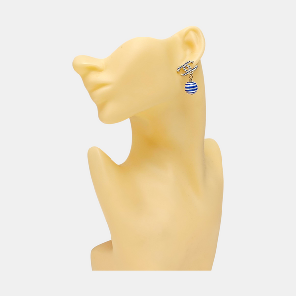 CC Logo Metal Gold Earrings