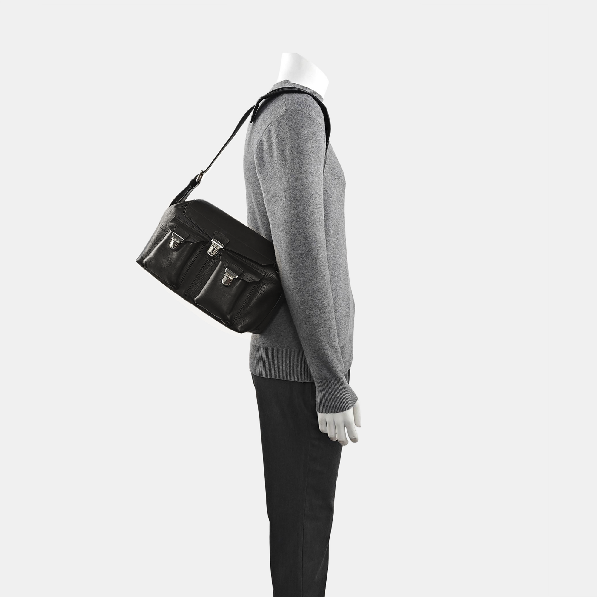 Calfskin Shoulder Bag Brown