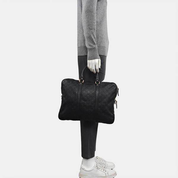 Signature Monogram Calfskin Black