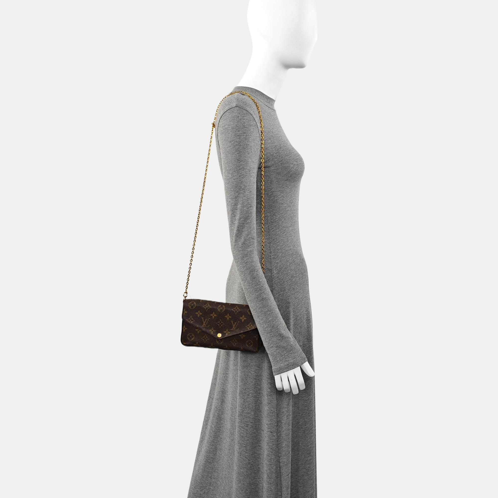 FÉLICIE Monogram Coated Canvas Brown