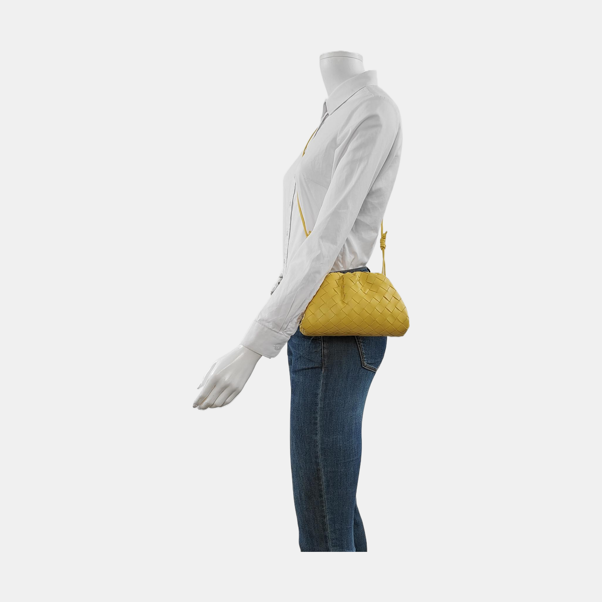 Authenticated pre-owned  The Pouch Mini Lambskin Yellow - Crossbody Bag at Looply