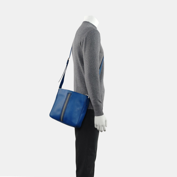 Saffiano Calfskin Crossbody Bag Blue