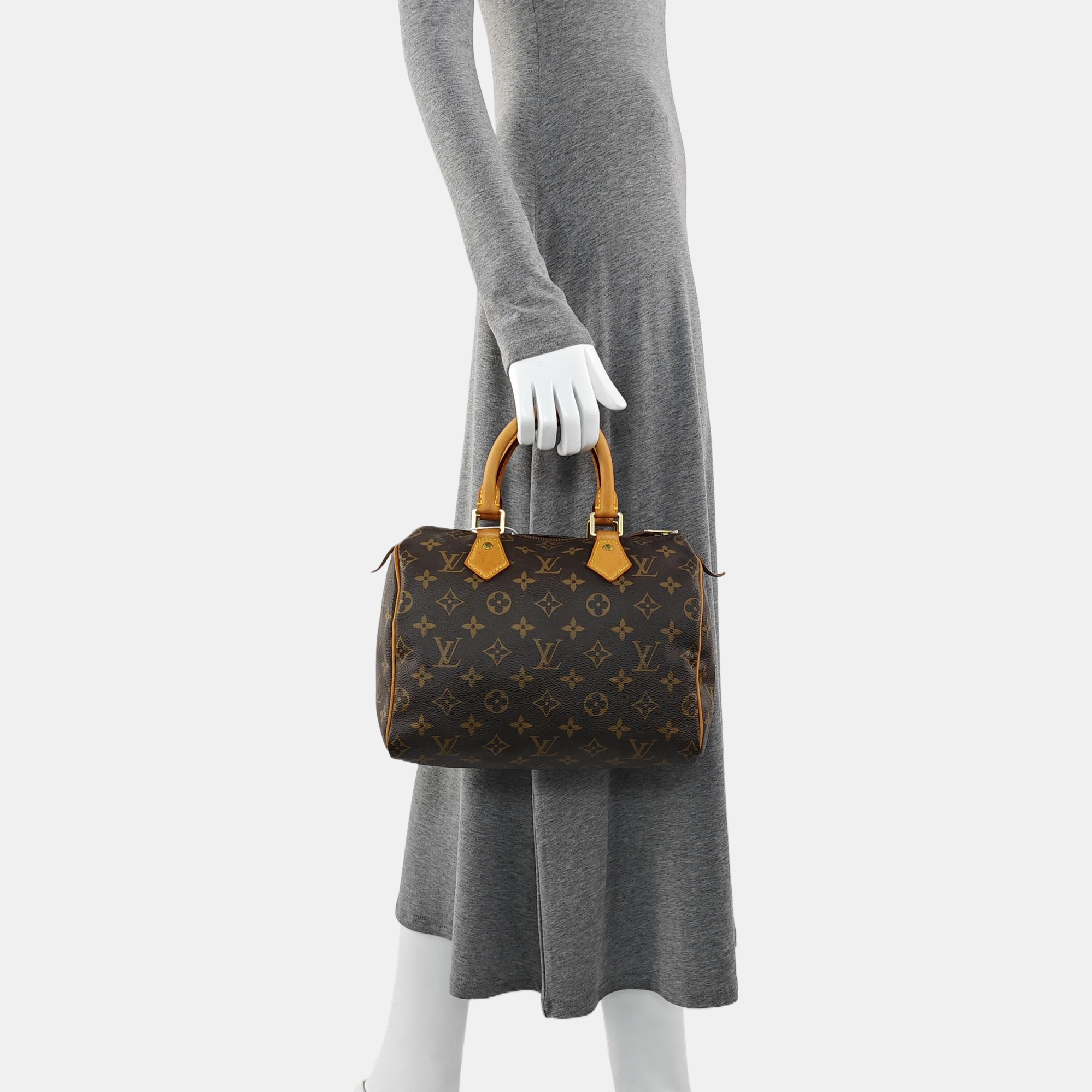 SPEEDY 25 Monogram Coated Canvas Brown