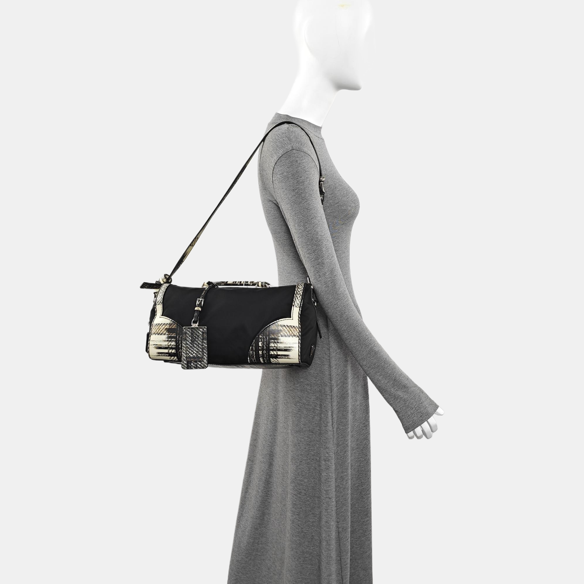 Nylon Shoulder Bag Black