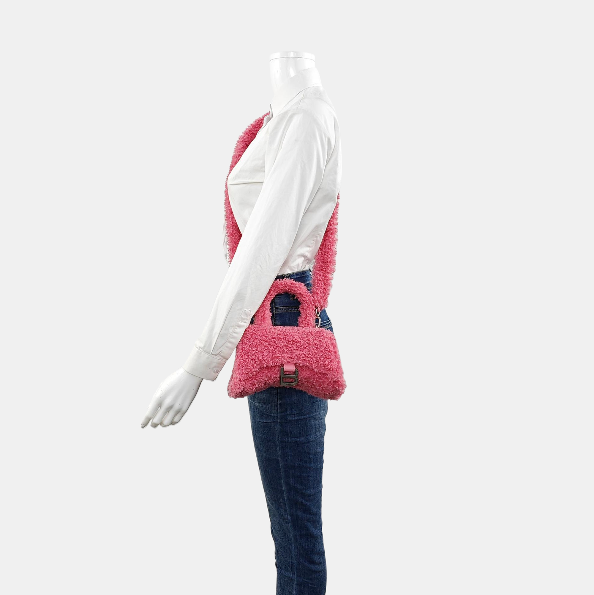 Hourglass Mini Sheepskin Pink
