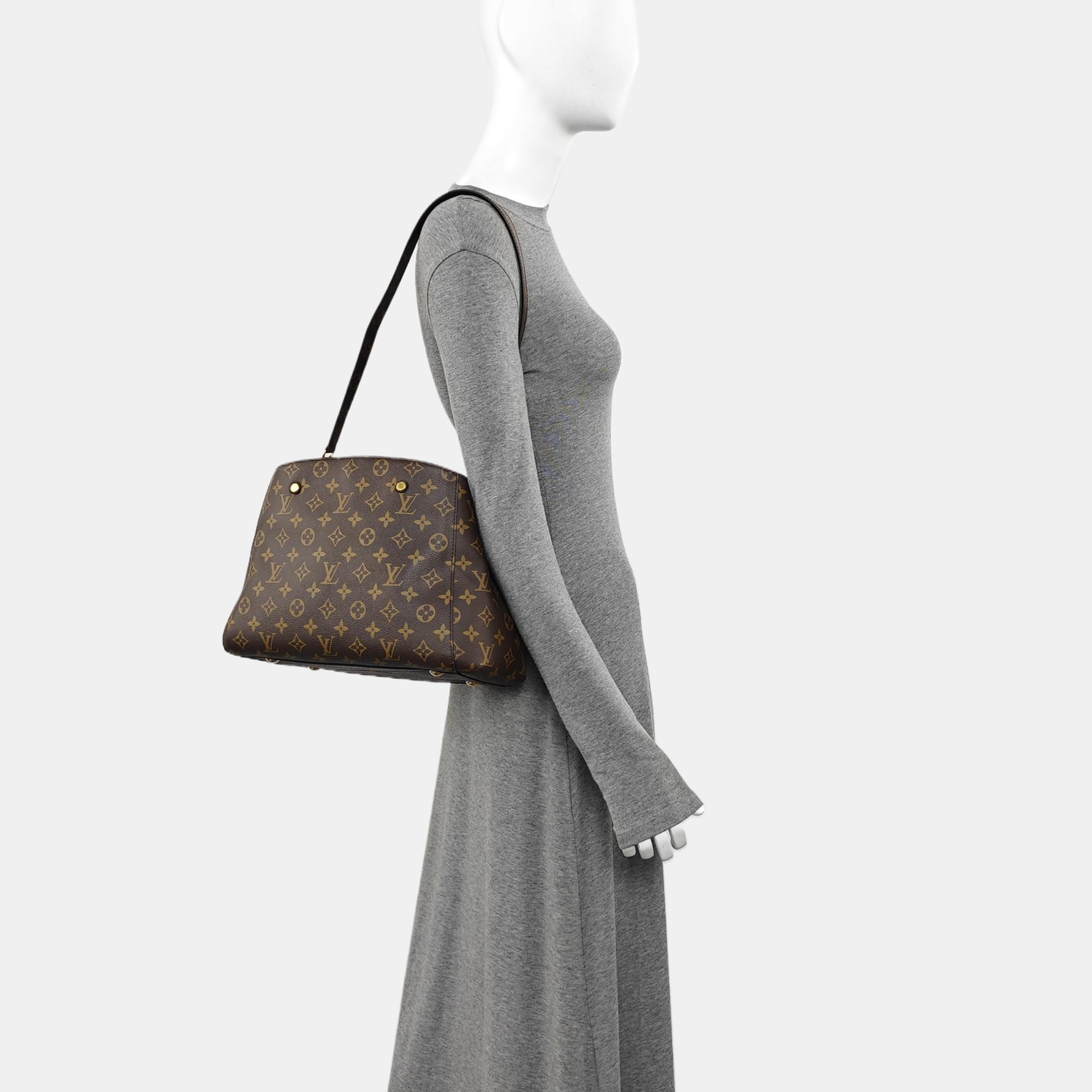MONTAIGNE Monogram Coated Canvas Brown