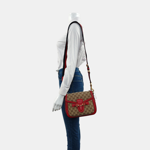 Lady Web Medium Monogram Canvas Brown