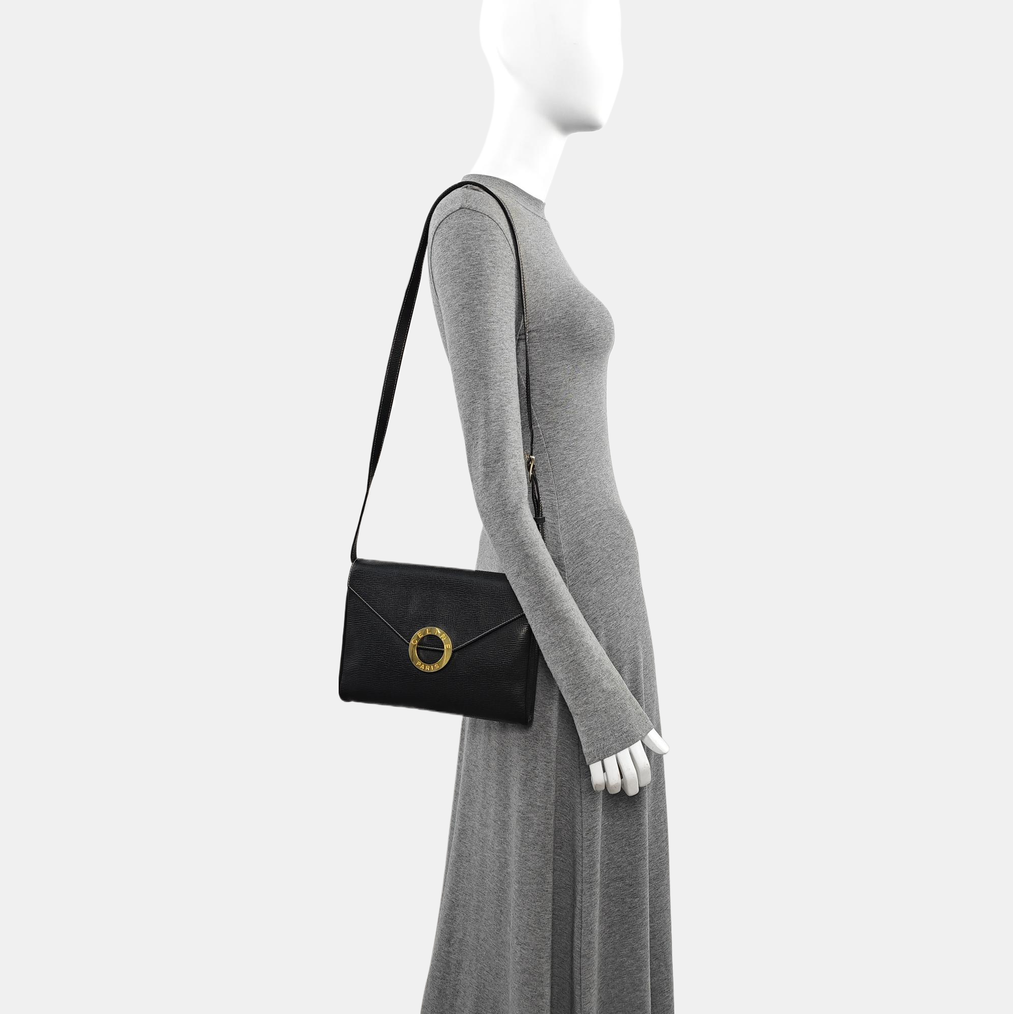 Calfskin Shoulder Bag Black