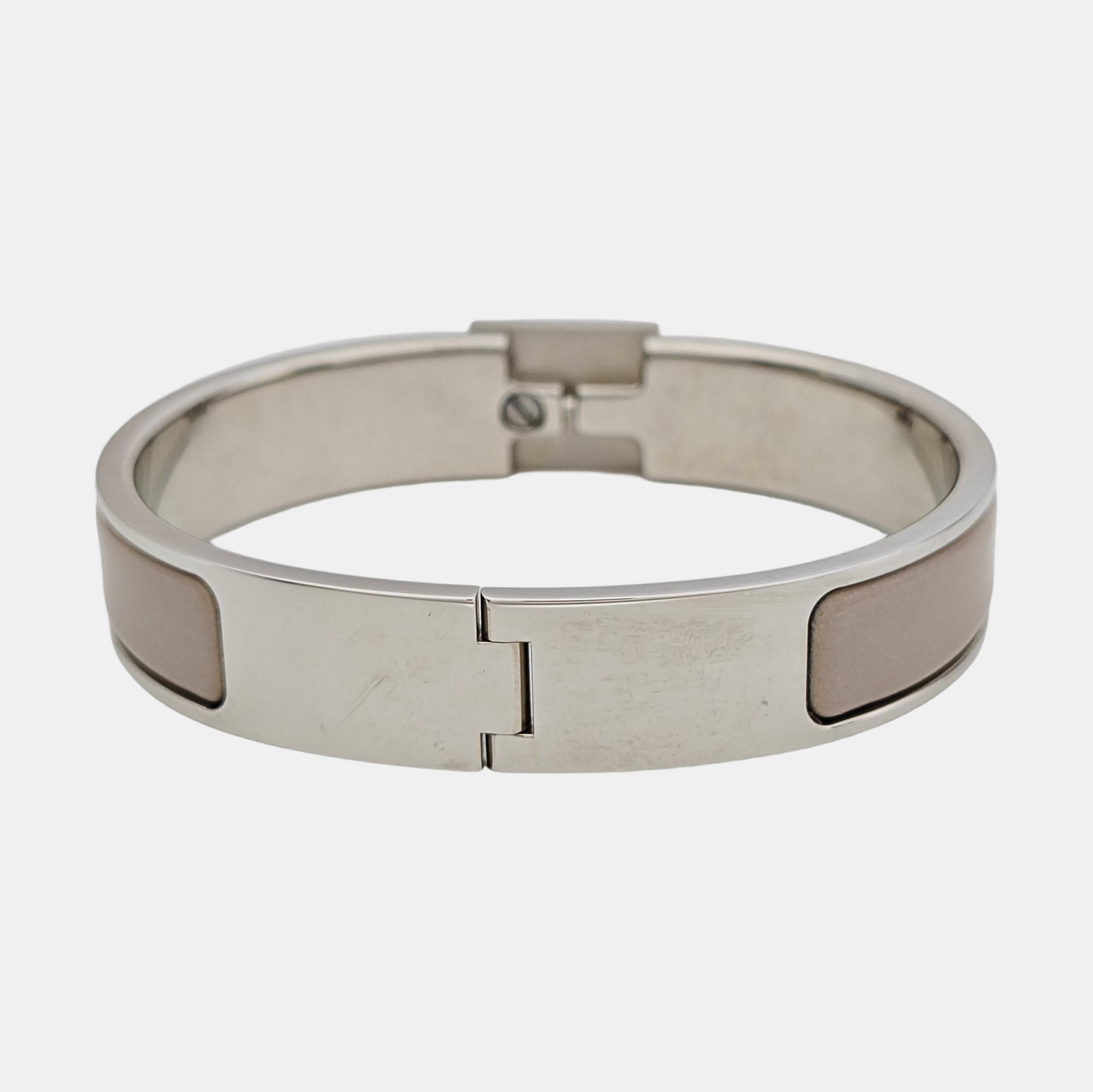 Clic Cadenas Metal Silver Bangle