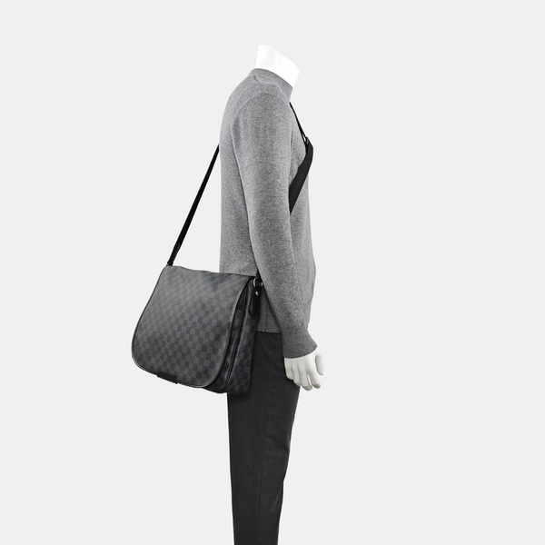 DANIEL GM Damier Graphite Coated Canvas Gray