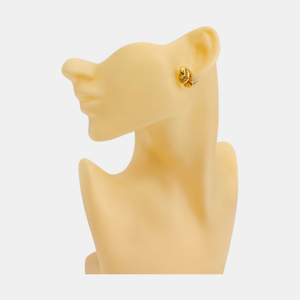 Metal Gold Clip On Earrings