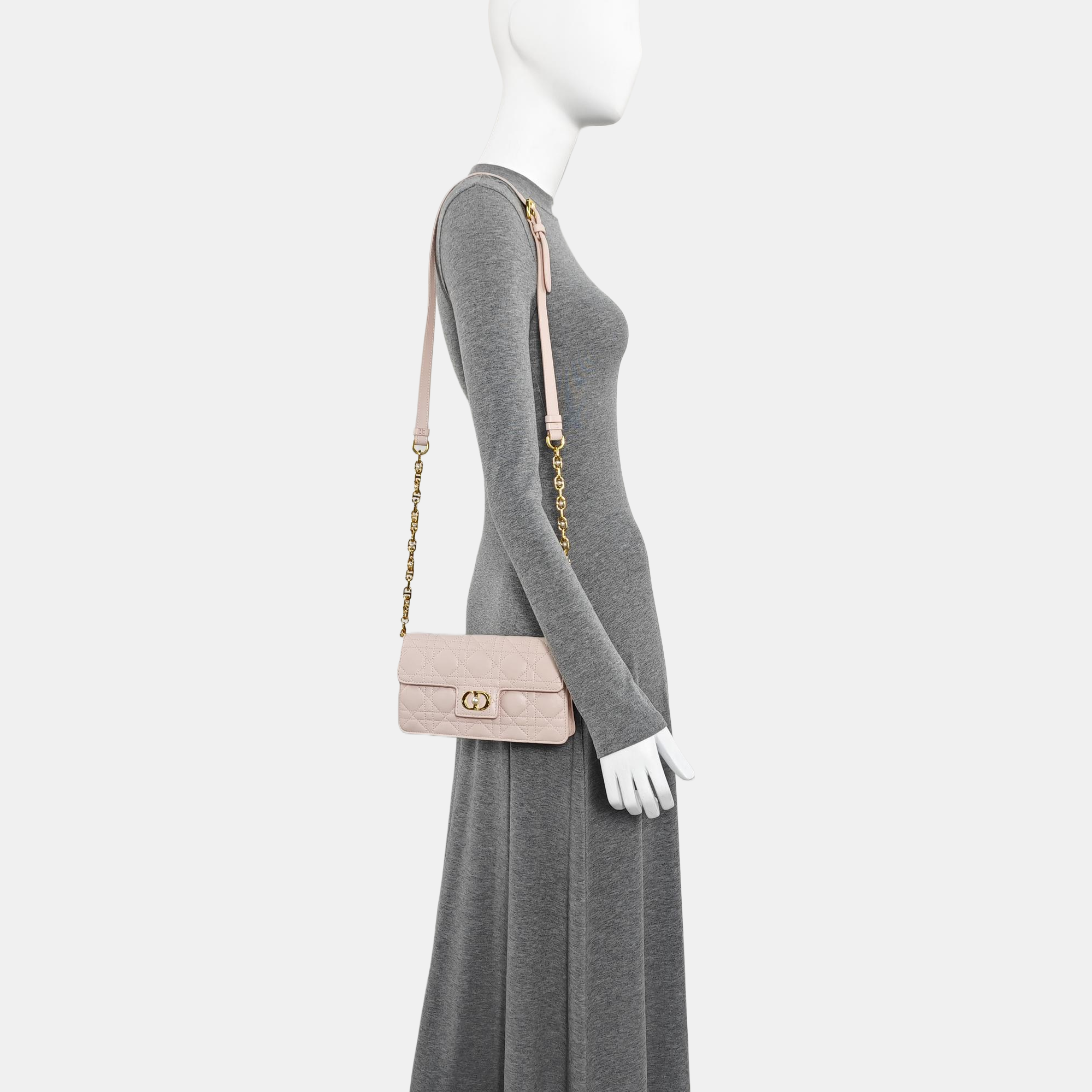 Jolie Top Handle Mini Cannage Lambskin Pink
