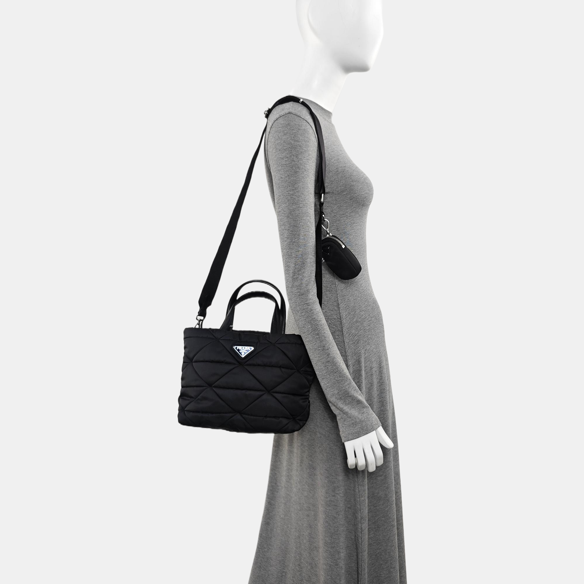 System Quilted Nylon Black