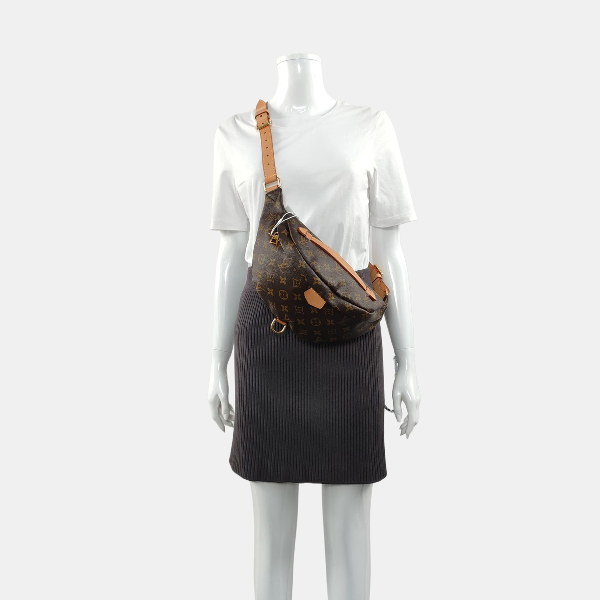 BUMBAG Monogram Coated Canvas Brown