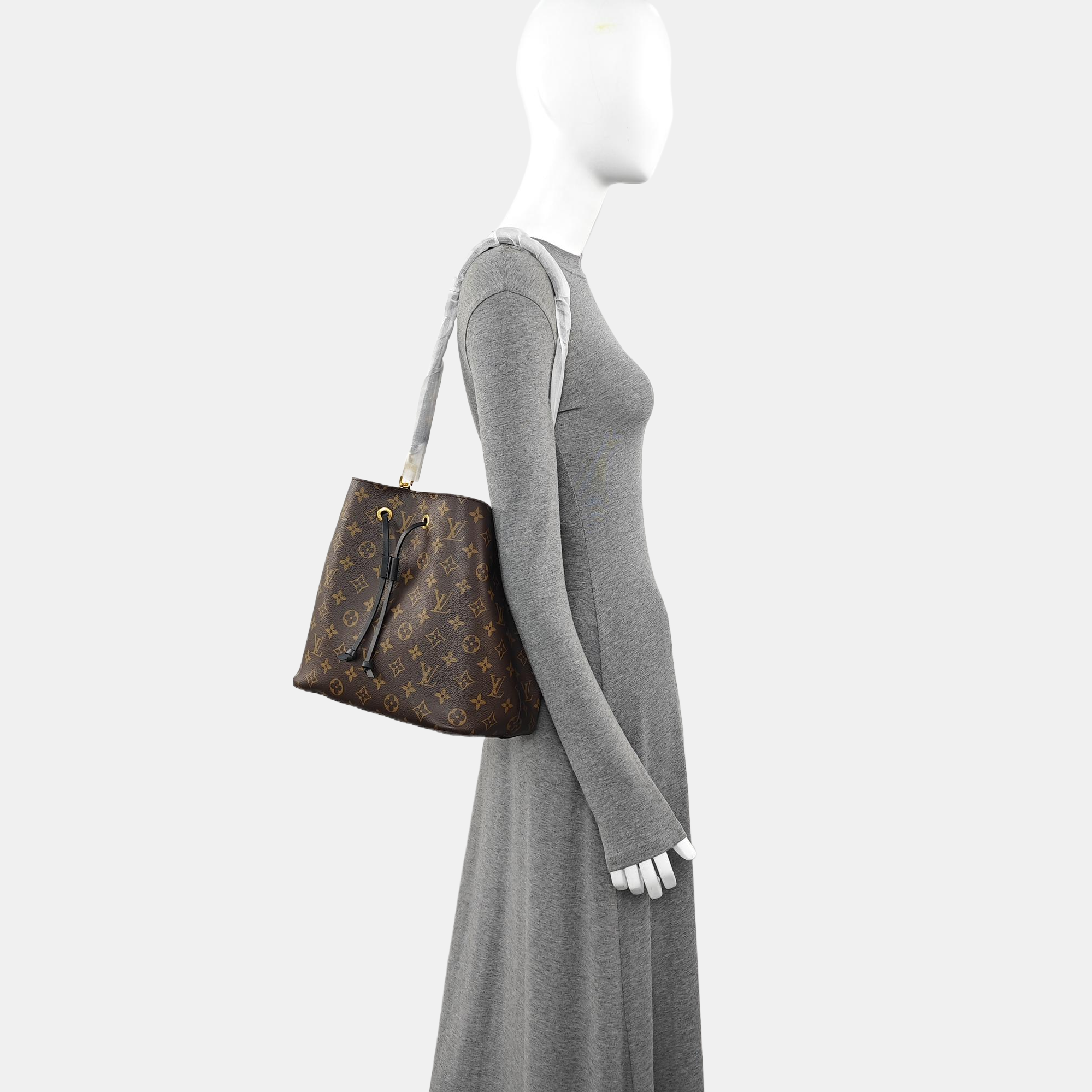 NÉONOÉ MM Monogram Coated Canvas Brown