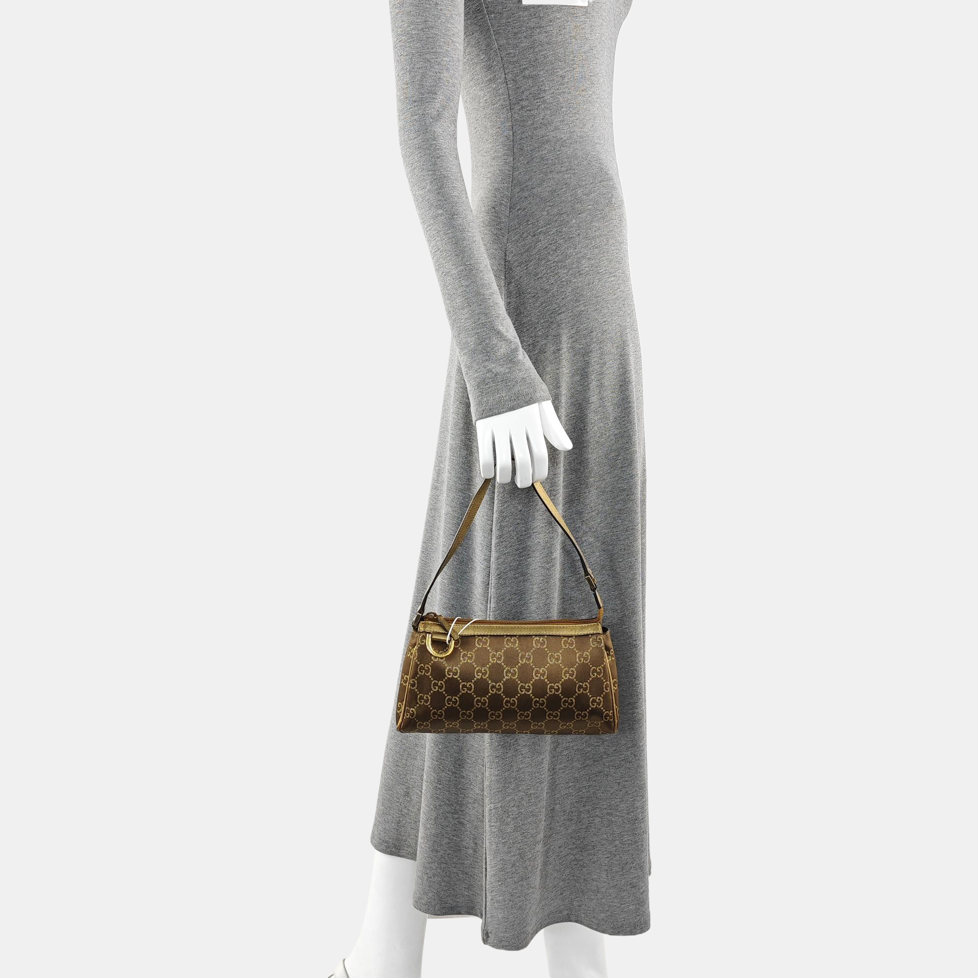 Monogram Canvas Top Handle Bag Brown