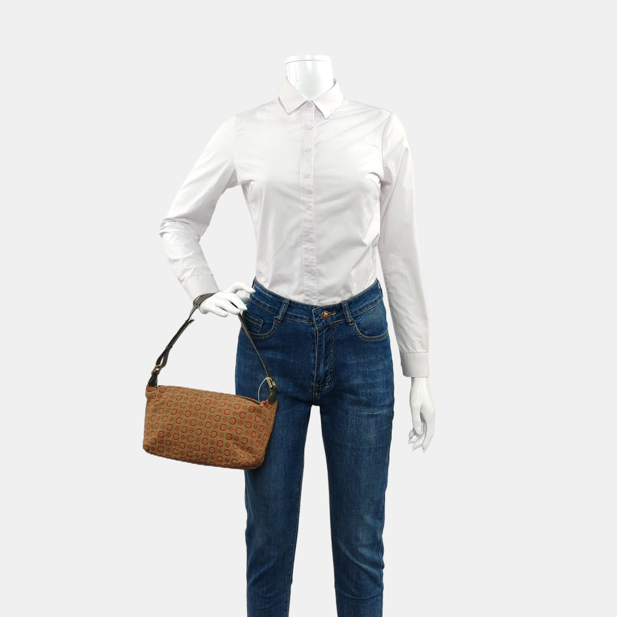 Canvas Top Handle Bag Brown