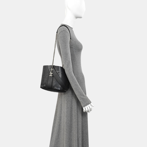 Lambskin Bucket Bag Black