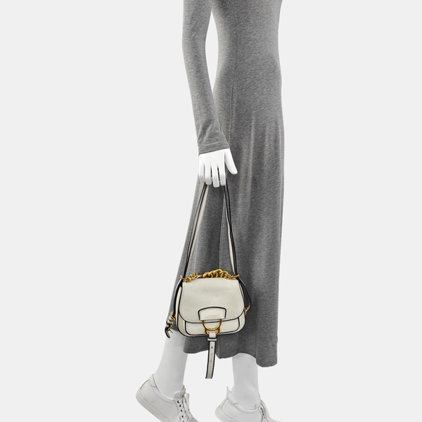 Calfskin Shoulder Bag White