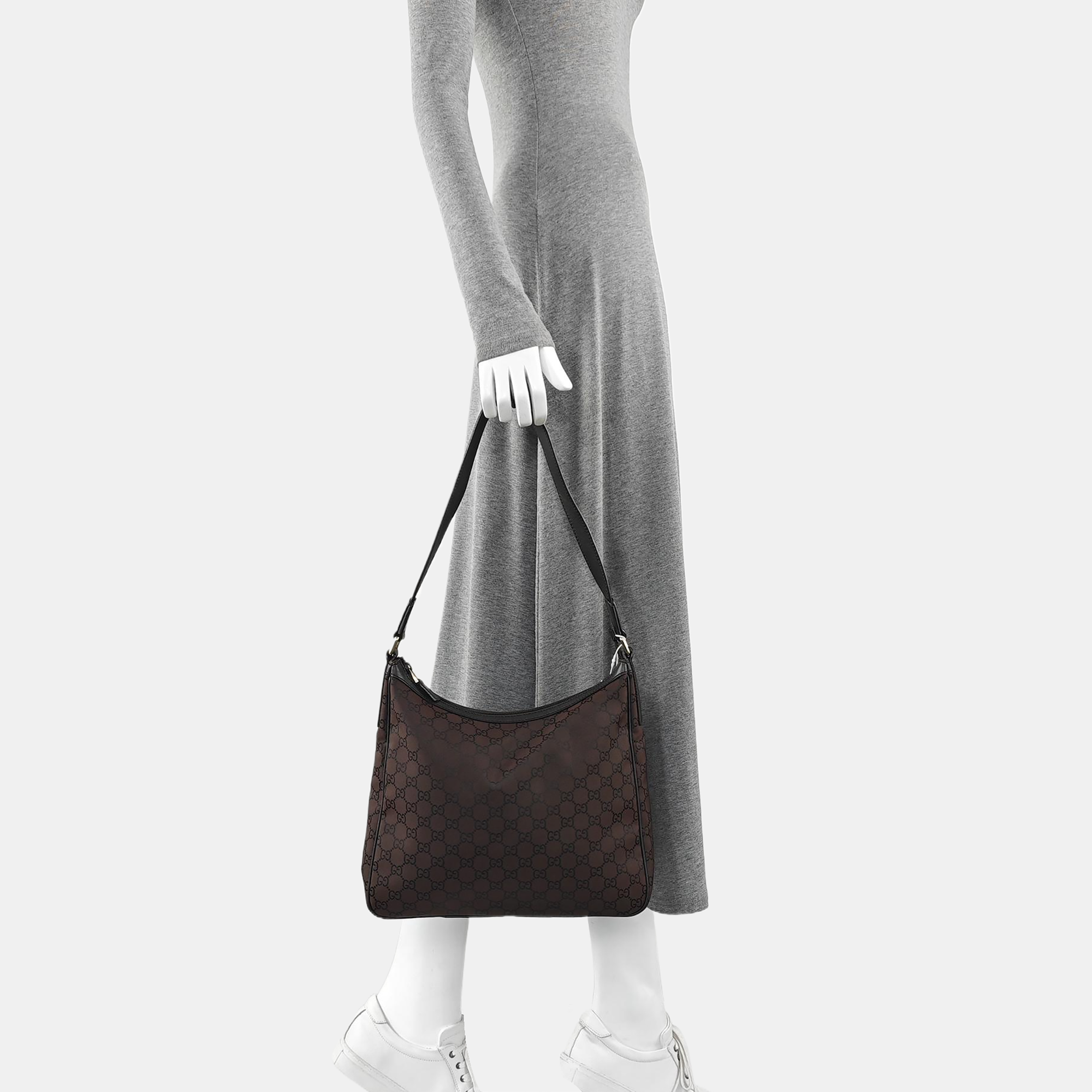 Monogram Canvas Tote Bag Brown