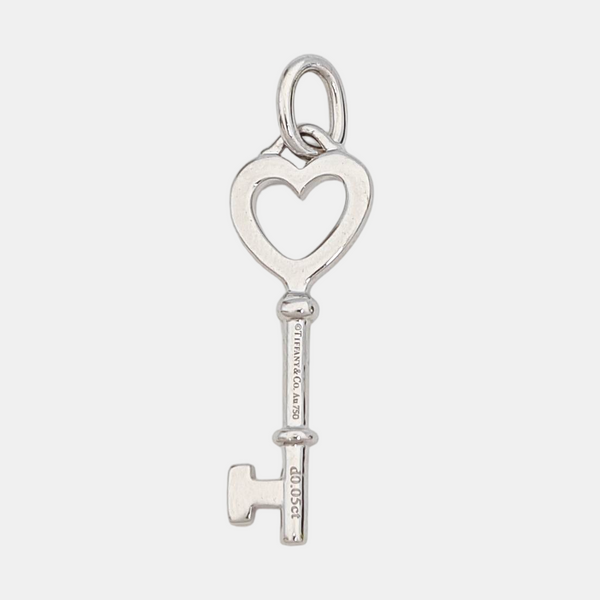 Tiffany Keys 18k White Gold Silver Pendant