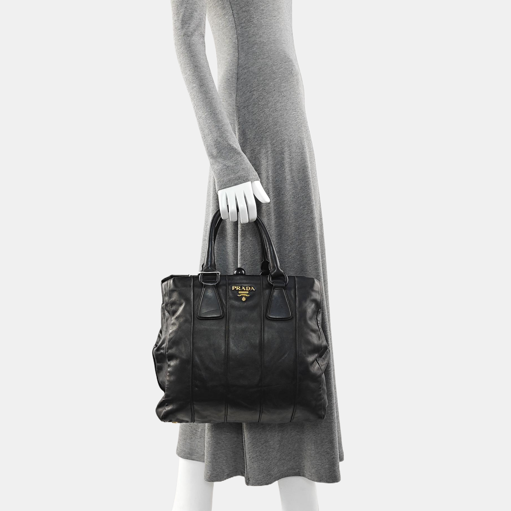 Lambskin Tote Bag Black