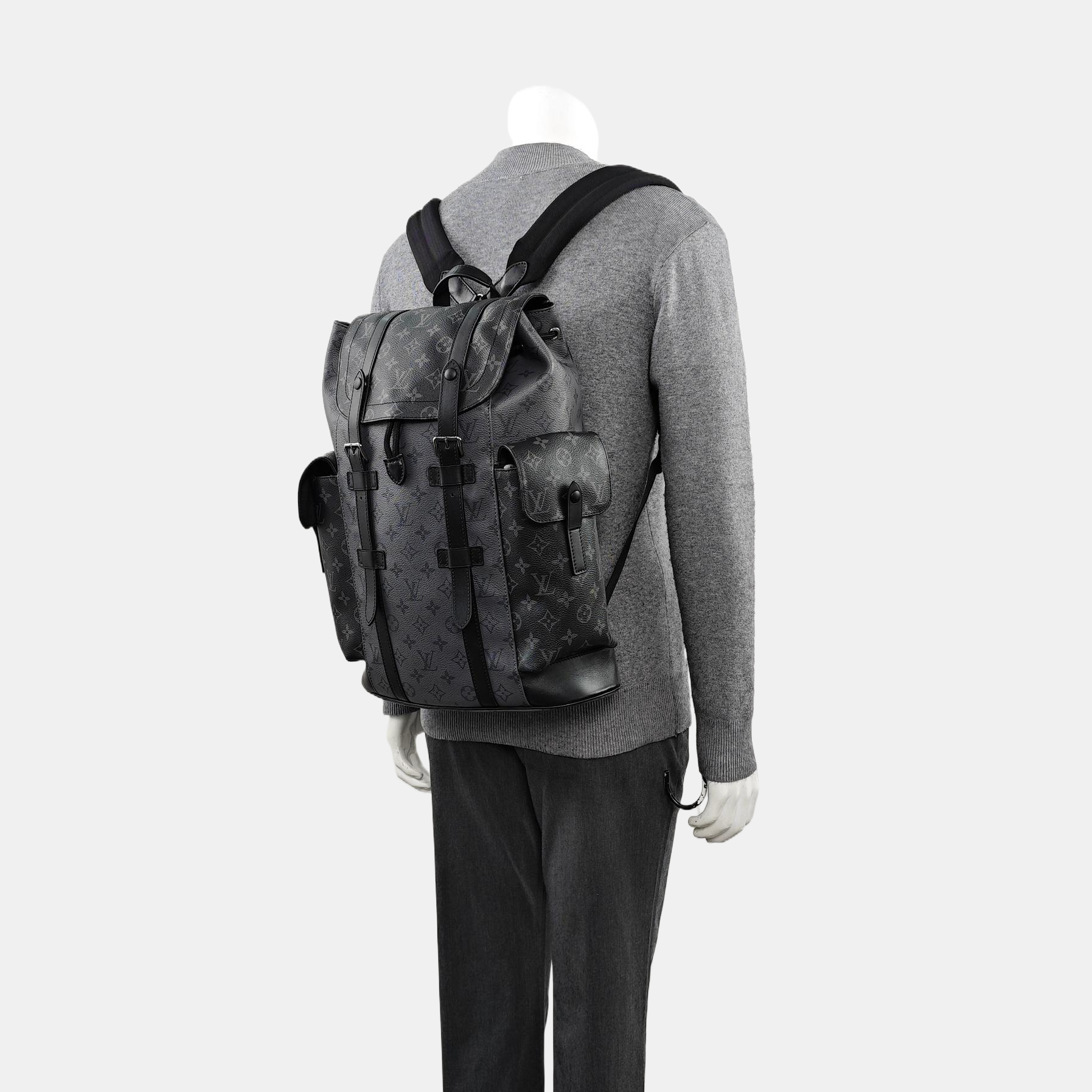 CHRISTOPHER Monogram Coated Canvas Gray
