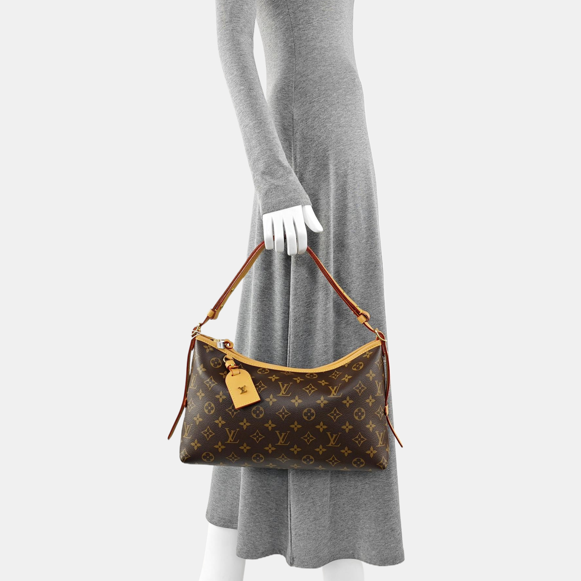 CARRYALL Small Monogram Coated Canvas Brown